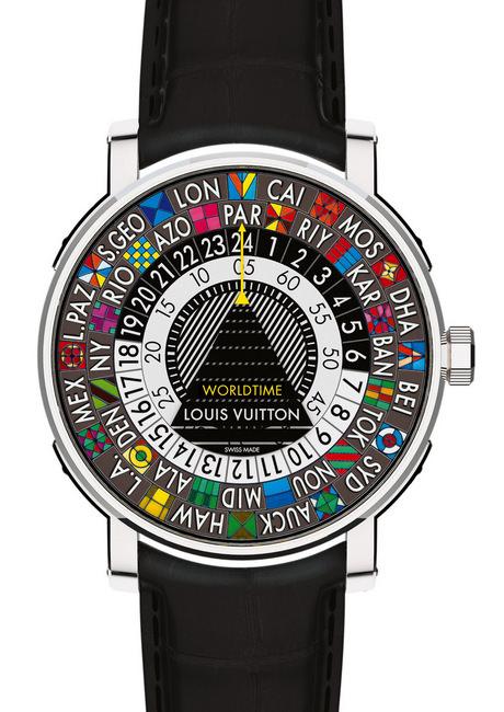  路易威登Escale世界时腕表是一枚激动人心的创意之作，不仅提供了一种全新的世界时显时机械系统，更重要的是它把如此繁复精妙的复杂机芯以一种绚烂无比又简便易懂的方式表现出来