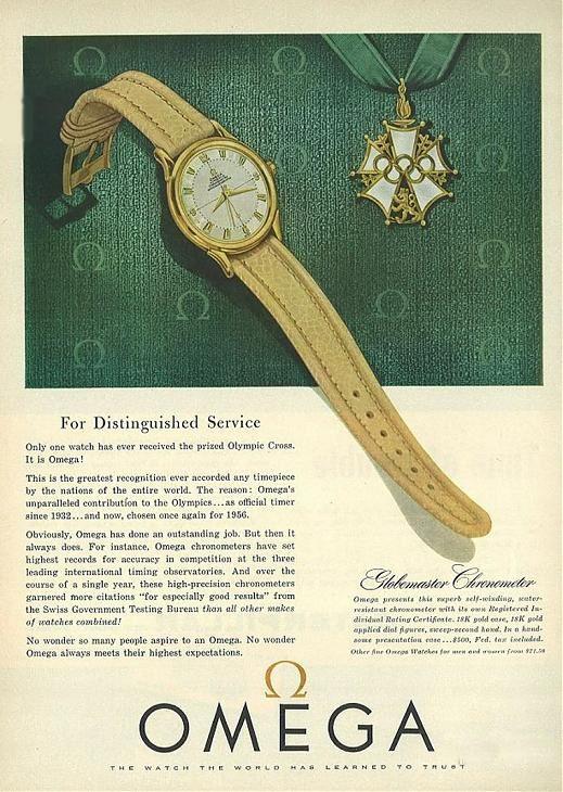 1950年代星座系列的海报，从外型设计上可以找寻到继承自Centenary腕表的风格