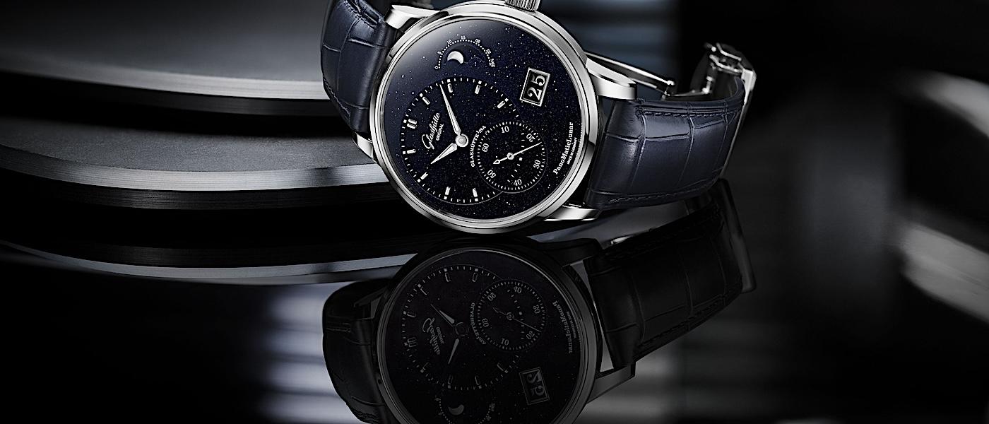 砂金石星空致敬悠远传统:格拉苏蒂原创 PanoMaticLunar 偏心月相腕表 180 周年纪念版