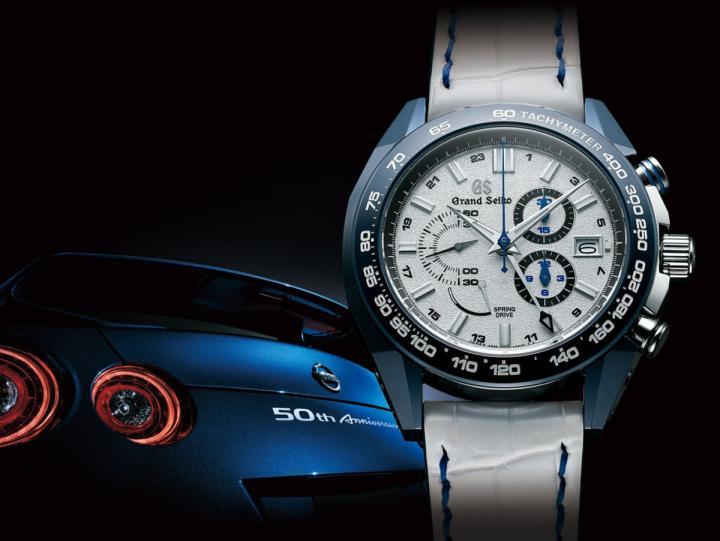 据悉，GRAND SEIKO Spring Drive 20周年＆GT-R 50周年双庆腕表将于2019年6月在全球上市，限量发行200只