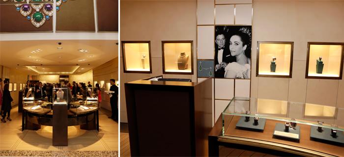 伊丽莎白•泰勒珠宝臻品展在比佛利山庄全新开业的Bulgari宝格丽精品店内举行