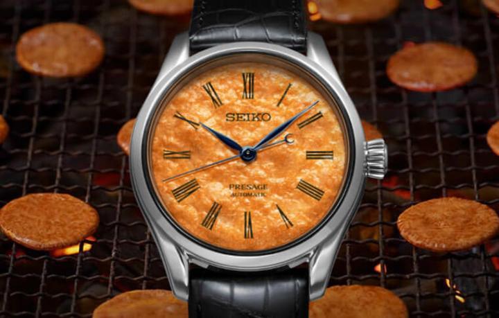SEIKO推出世界首创、结合日本传统零食的Presage仙贝手表，展现品牌不输欧洲精密制表的过人创意和美学