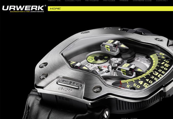 Urwerk新网站以黑、黄色调为主题