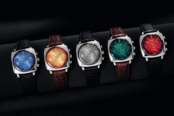 格拉苏蒂原创鎏金六零年代方形系列腕表