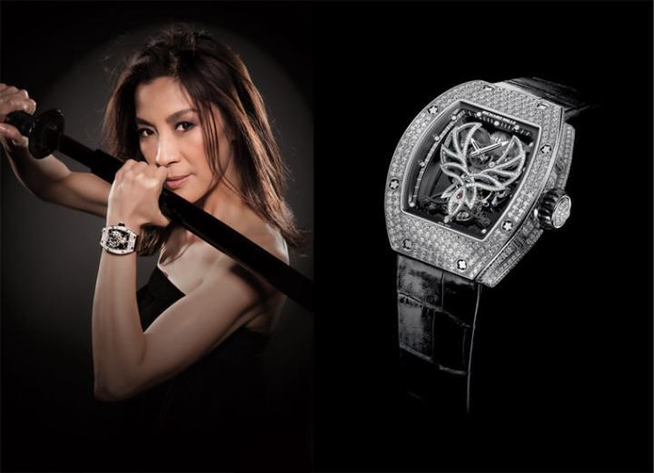 RM 051 Phoenix Michelle Yeoh 钻表，以钻石勾勒凤凰意象，充分显现杨紫琼在影视圈的多变与才华