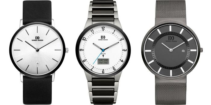 左起：Danish Design新款 Q1030、 Q1007 及 Q986 腕表
