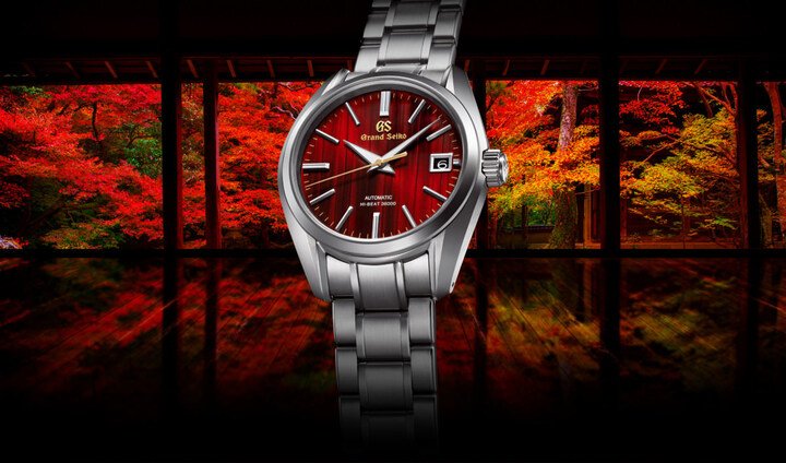 GRAND SEIKO以床红叶为灵感，设计手表面盘