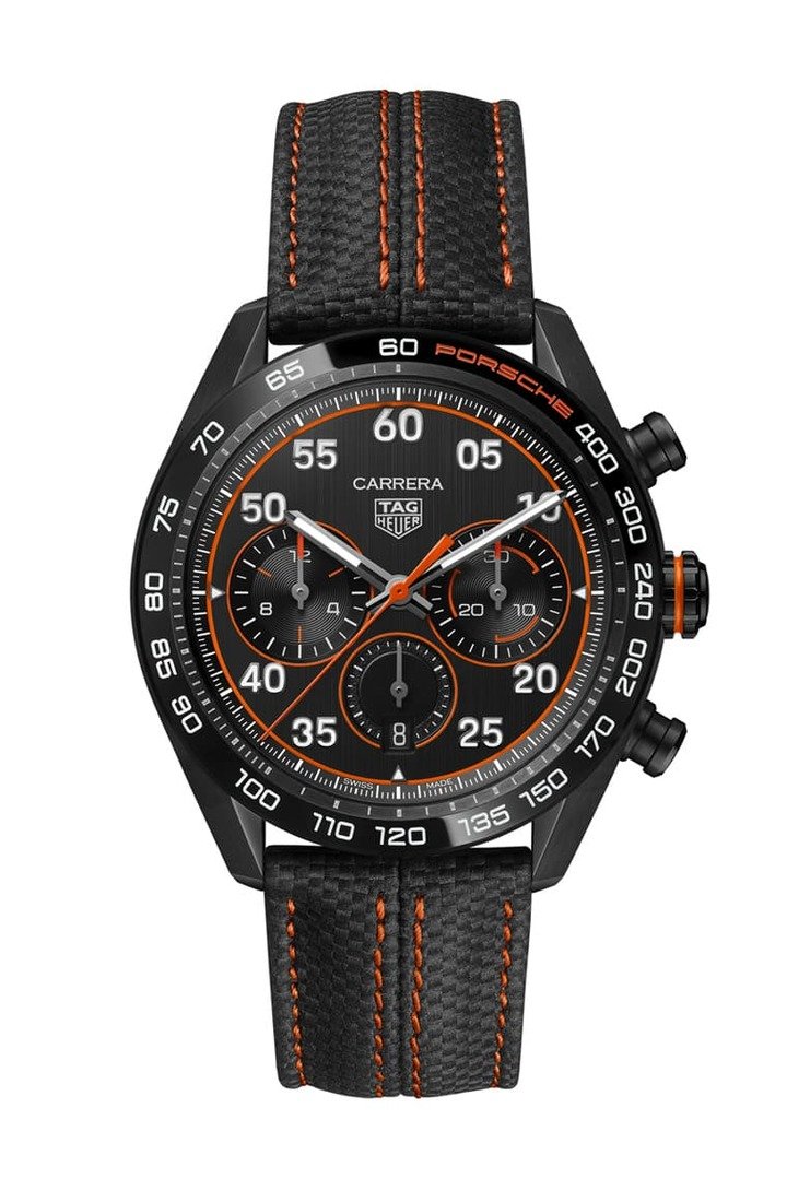 TAG HEUER Carrera X PORSCHE Orange Racing联名计时码表