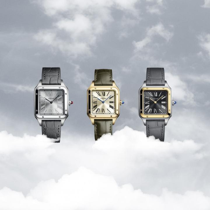 卡地亚2020年推出全新Santos-Dumont手表，表背皆镌刻阿尔伯特．山度士-杜蒙当年手绘的设计图案