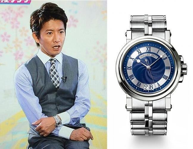 木村拓哉在《家的记忆》中饰演记忆混乱的男主角家路久，剧中穿插佩戴自有的BREGUET Marine II Large Date Ref.5817与IWC表款