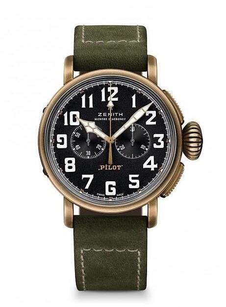绿袍加身的二代目青铜军表ZENITH 真力时Pilot Extra Special Chronograph