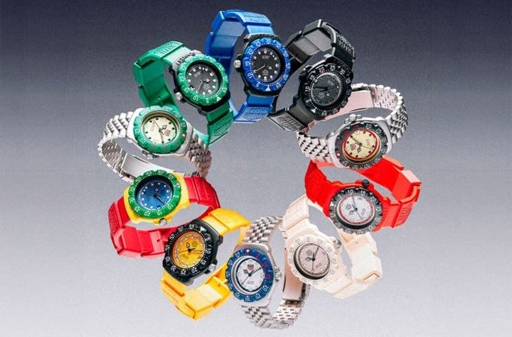 TAG HEUER x KITH联名表预计会有十个配色，目前台湾官网展示的配色仅有黑配银、蓝配黑与绿配黑等三款。