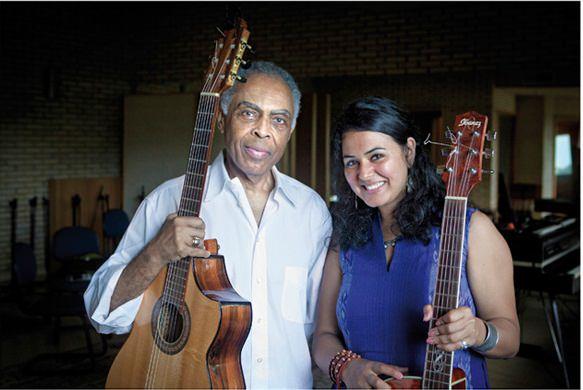 导师Gilberto Gil与来自埃及的音乐门生Dina El Wedidi