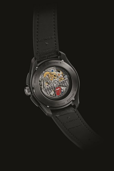  El Primero Chronomaster 1969 Tribute to The Rolling Stones腕表搭载通过瑞士官方天文台（COSC）认证的El Primero 4061型自动上链机芯