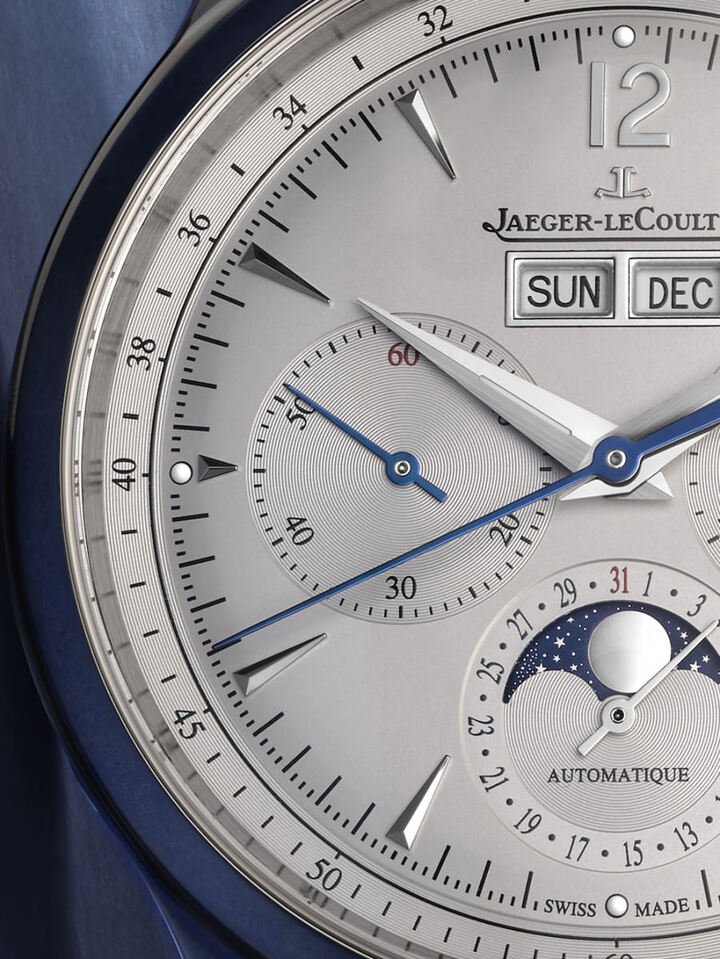 大师系列计时日期表结合了计时功能、三重日历显示、月相显示功能