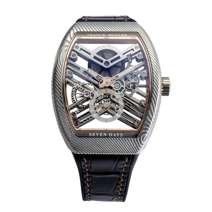 Franck Muller Vanguard Damascus Steel Sincere Platinum Jubilee Edition。