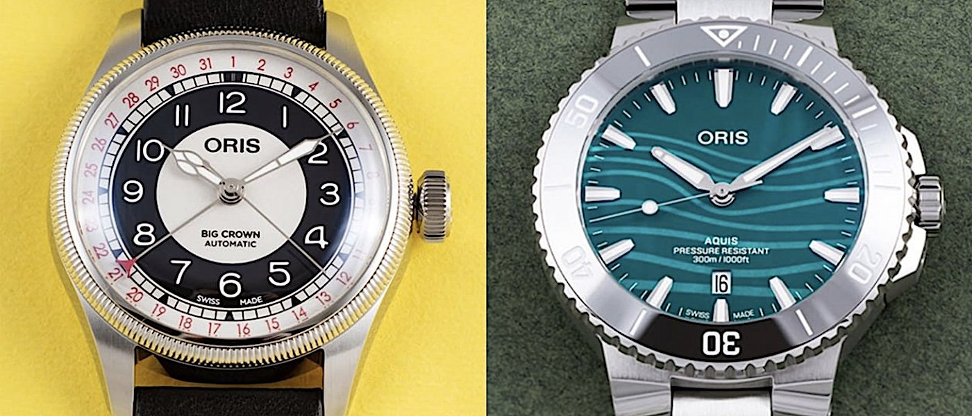 ORIS 新表速报：复古控必看 Bullseye 靶心面盘、绝美绿松石色 Aquis 江豚限量表一次看