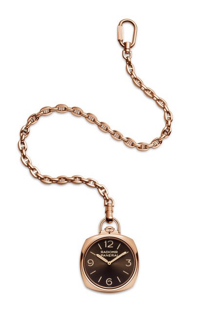 沛纳海Pocket Watch 3 Days Oro Rosso 3日动力储存红金怀表