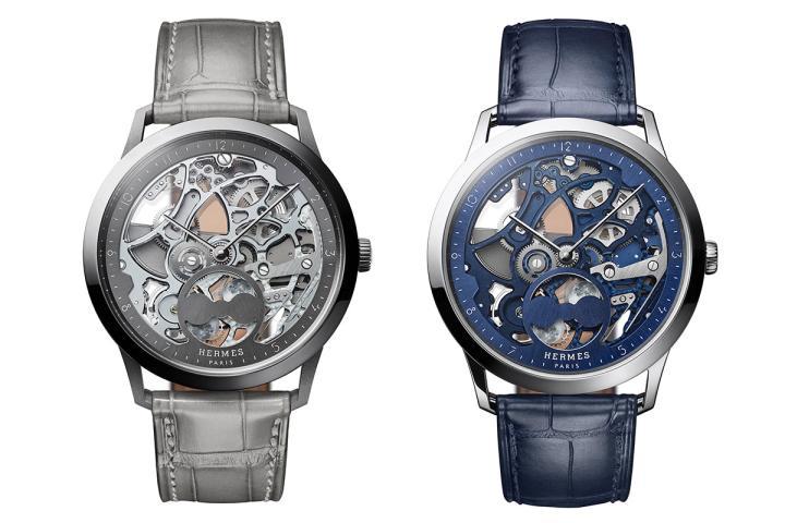 Slim d'Hermès Squelette Lune 镂空月相腕表