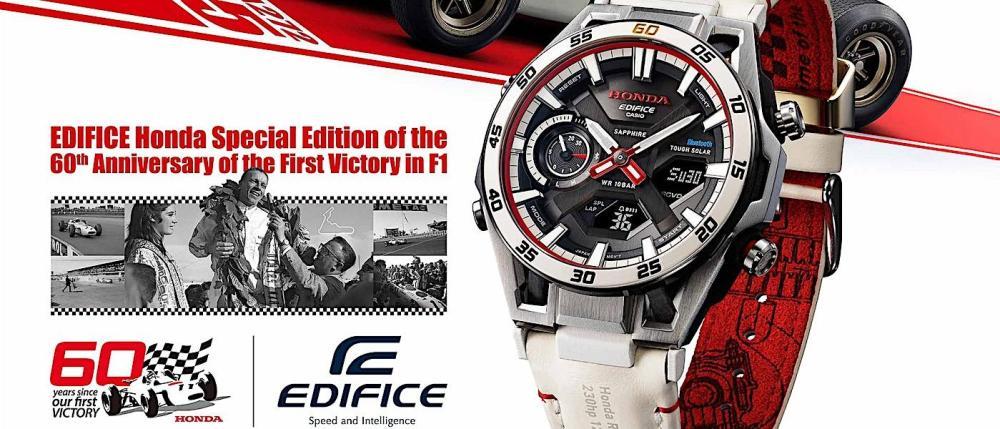 胜利标杆：CASIO Edifice Honda F1 首胜 60 周年纪念特别版