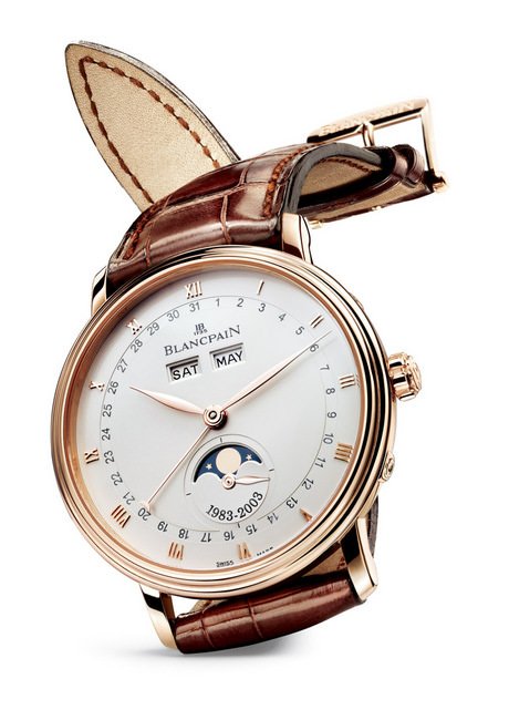BLANCPAIN Villeret系列全历月相腕表20周年纪念版搭载Cal.6763自动上链机芯