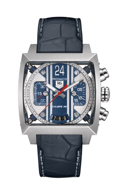 大方造型的Monaco 24 Calibre 36 Automatic Chronograph也被Cristiano Ronaldo选中佩戴