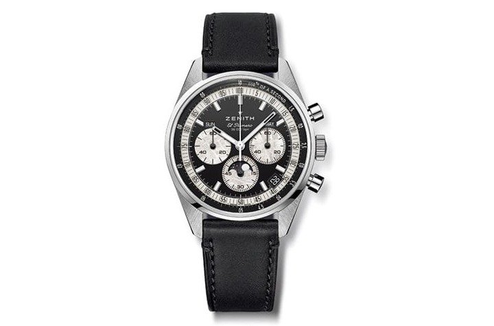 Chronomaster Original全日历月相计时码表-Hodinkee限量版除了不锈钢链带也有小牛皮表带，巧妙搭配转换别致风格。