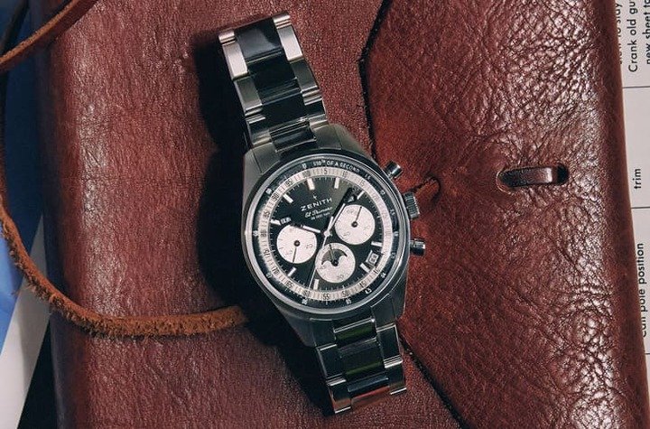 真力时与知名钟表媒体Hodinkee 8年度3度合作，此次双方以Chronomaster Original全日历月相计时码表为创作核心，赋予手表独特样貌。