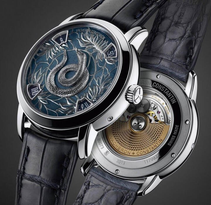 江诗丹顿 Vacheron Constantin 是在2013年的蛇年开始推出生肖表，放眼表坛并不算领先，但是品牌每年大约十月左右就会率先发表隔年的生肖表，效率惊人