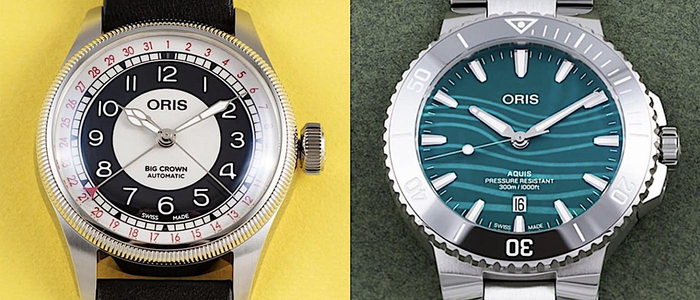 ORIS 新表速报：复古控必看 Bullseye 靶心面盘、绝美绿松石色 Aquis 江豚限量表一次看