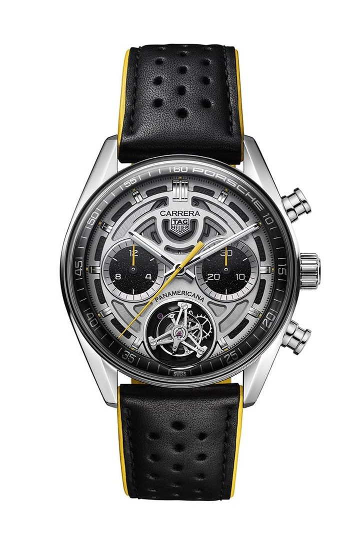 TAG HEUER Carrera x PORSCHE陀飞轮计时码表泛美公路赛限量版