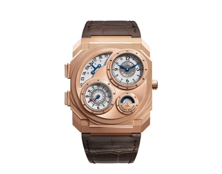 Octo Finissimo Dual Time × Vianney Halter 超薄玫瑰金腕表 