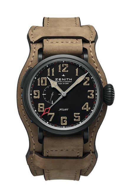 ZENITH 为了向首次实现动力飞行的莱特兄弟致敬，特此推出一款限量生产1903枚的纪念版腕表Pilot Montre d'Aéronef「Type 20 飞行员」 世界标准时间 1903 腕表，追随航空先驱的足迹