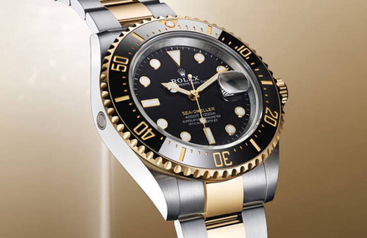 Sea-Dweller 2019年首度推出不锈钢材质以外的半金表壳款式126603，不过黑面黑表圈配置仍保留了系列的传统特征