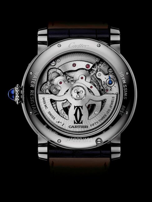 Rotonde de Cartier Astrocalendaire天体运转式万年历腕表（背面）
