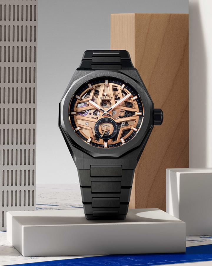 Defy 挑战系列 Skyline Skeleton 天际线镂空腕表