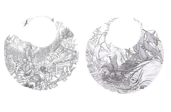 每款LM Split Escapement "Eddy Jaquet"都会随附Jaquet亲签手绘原图，以及Loupe System X6放大镜，让表主窥见雕刻师的手艺有多精湛。