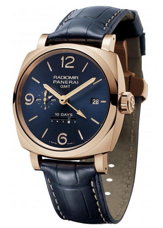 RADIOMIR 1940 10 DAYS GMT AUTOMATIC ORO ROSSO – 45毫米10日动力储存两地时间自动红金腕表
