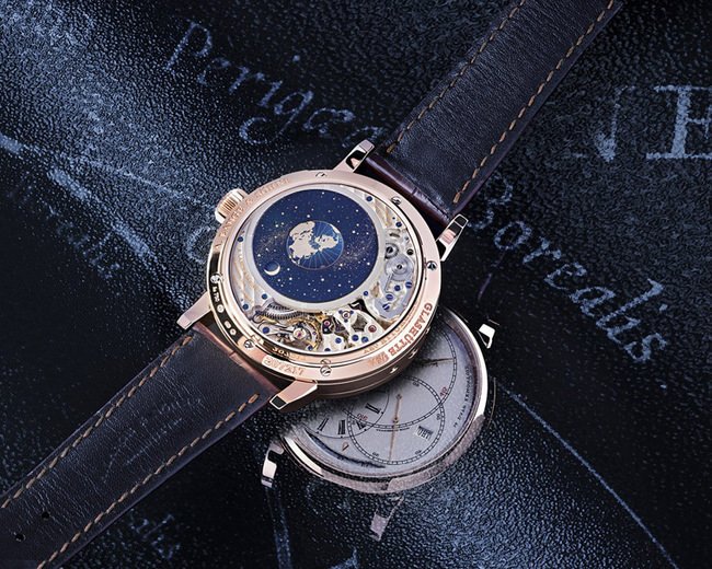 双面迷人，配备轨迹月相显示的RICHARD LANGE PERPETUAL CALENDAR 「Terraluna」，置于Andreas Cellarius的星图上