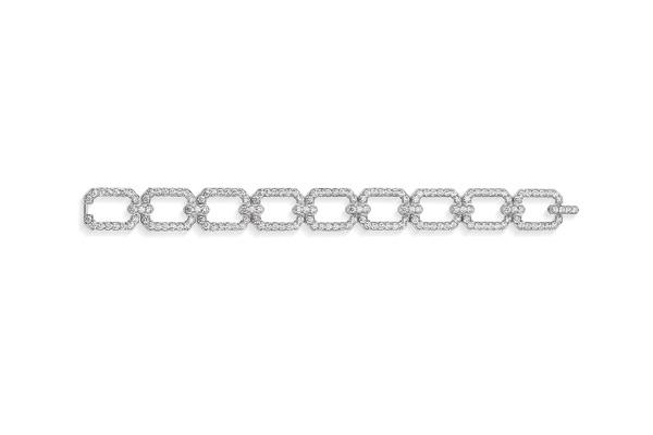 海瑞温斯顿Diamond Links系列钻石手链 总重约35.16克拉，悉心镶嵌于铂金底座