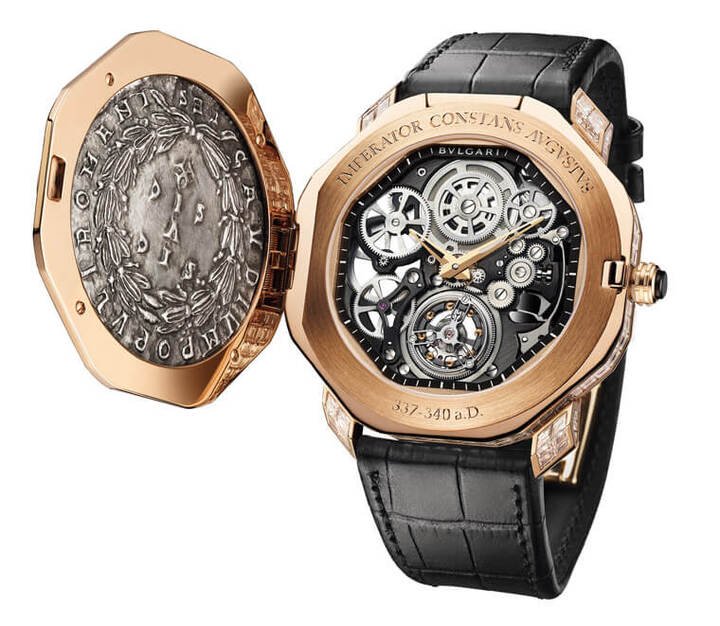 Octo Finissimo Tourbillon超薄镂空陀飞轮古币怀表