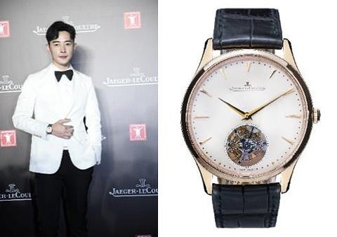 罗晋佩戴积家Master Ultra Thin Tourbillon陀飞轮超薄大师系列腕表亮相第21届上海国际电影节红毯及积家慈善晚宴