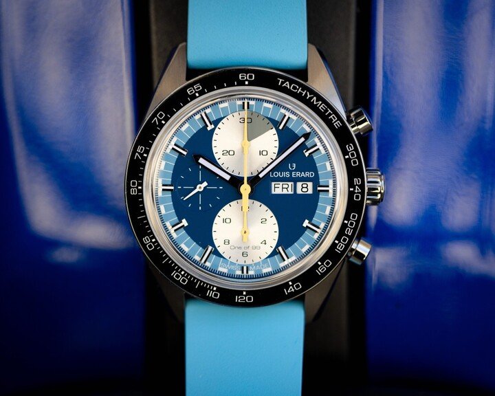 Louis Erard 2300 运动计时码表蓝色限量版