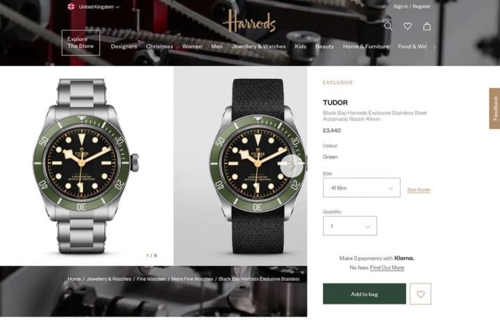 79230G定价为3,440英镑，如今在哈洛德百货线上购物网页已开放销售。