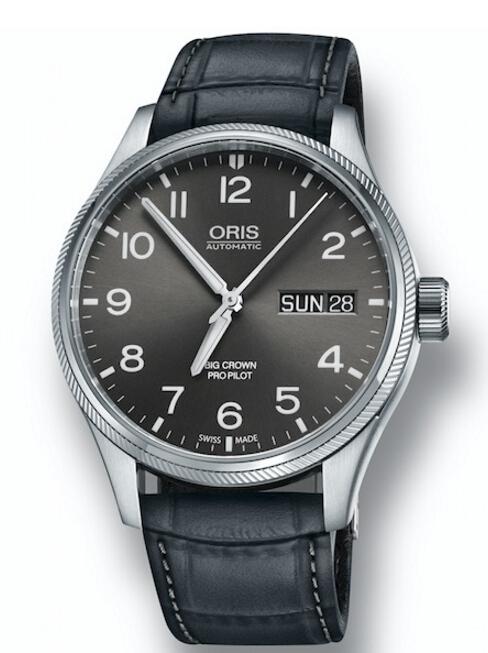 豪利时大表冠飞行员星期日历腕表