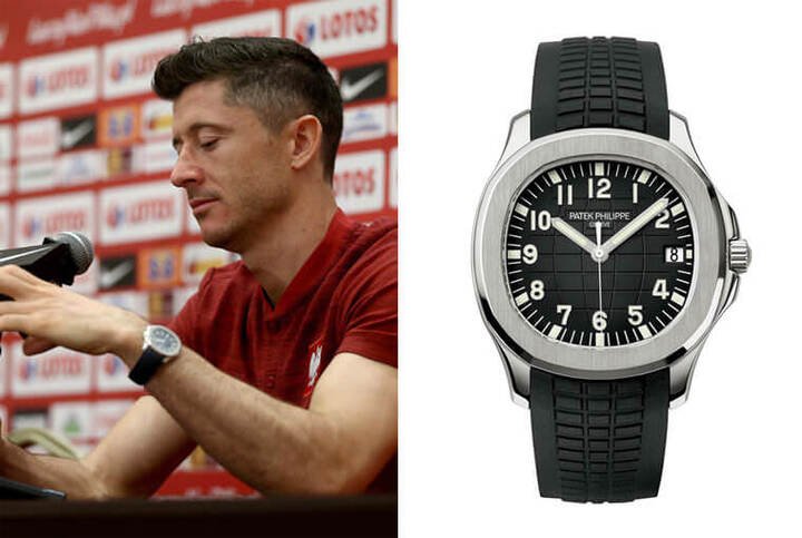 Robert Lewandowski佩戴PATEK PHILIPPE Aquanaut 5167A