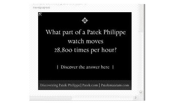 Patek Philippe百达翡丽开创网上营销活动新概念 