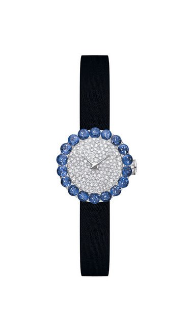  DIOR LA D DE DIOR 「PRÉCIEUSE」，21mm石英机芯， 750/1000 钯125白金镶有蓝宝石及钻石