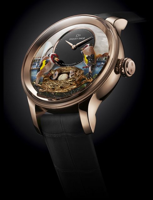The Bird Repeater Geneva日内瓦报时鸟三问腕表，汇集其Ateliers d'Art艺术工坊能工巧匠的卓绝才华，更藉此向日内瓦致敬