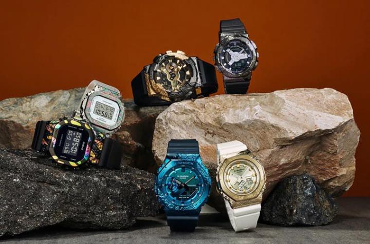 G-SHOCK为了庆祝创立40周年，特别推出名为“探险家之石”（Adventurer's Stone）的新系列，手表设计灵感来自对探险家很重要的指南石。